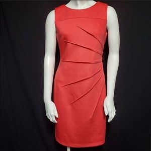 Final Price! NWOT Calvin Klein Salmon Sheath Ruched Dress